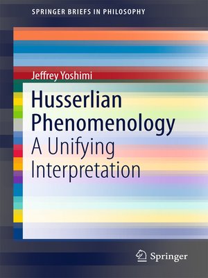 cover image of Husserlian Phenomenology
